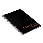 Carnet Professionnel Simple Moderne Neon Corail Noir (Côté Droit)