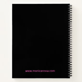 Carnet Professionnel Simple Moderne Neon Rose Noir (Dos)