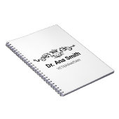 Carnet Professionnel vétérinaire minimaliste de chat (Côté Droit)