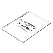 Carnet Professionnel vétérinaire minimaliste de chat (Côté gauche)