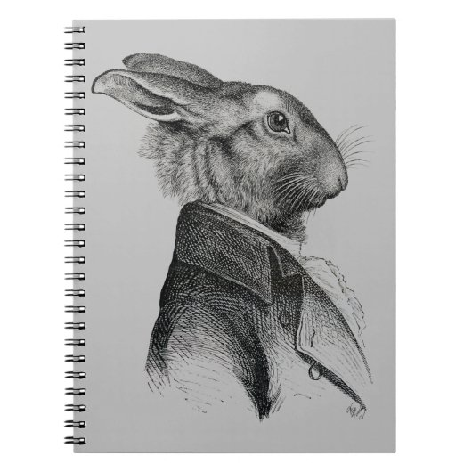 Carnet Profil de portrait de lapin (Devant)