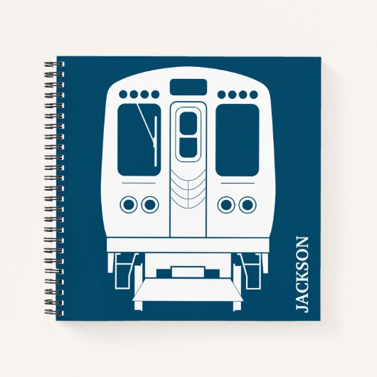 Carnet Profil de White Chicago "L" sur Blue Arrière - pla (Devant)