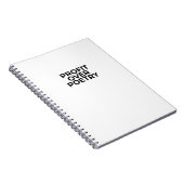Carnet Profit Over Poetry Minimalist Professional  (Côté Droit)