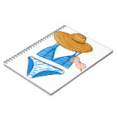 Carnet Profitez du soleil - maillot de bain bleu (Côté gauche)