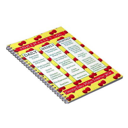 Carnet Programme de nettoyage des journaux du ménemaker (Côté Droit)