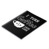 Carnet Programmer Coffee Joke Software Coder (Côté gauche)