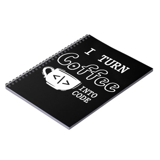 Carnet Programmer Coffee Joke Software Coder (Côté gauche)