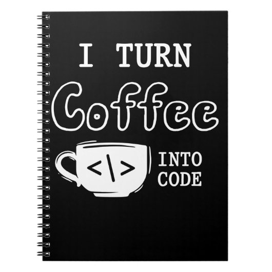 Carnet Programmer Coffee Joke Software Coder (Devant)