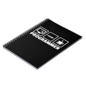 Carnet Programmeur Écrire Code Et Boire Café (Côté gauche)