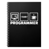 Carnet Programmeur Écrire Code Et Boire Café (Devant)