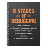 Carnet Programmeur informatique de codage de bogues de dé (Devant)