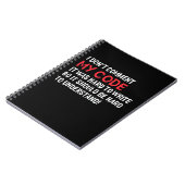 Carnet Programmeur Je Ne Commente Pas Mon Code (Côté gauche)