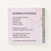 Carnet Progrès de travail Encouragement à l'application d (Dos)