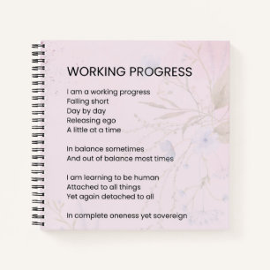 Carnet Progrès de travail Encouragement à l'application d