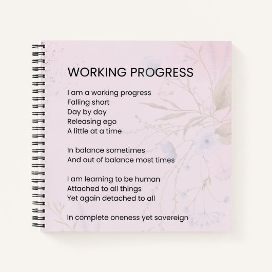 Carnet Progrès de travail Encouragement à l'application d (Devant)