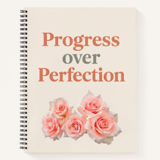 Carnet Progrès sur la perfection - Motivation 8,5 po x 11