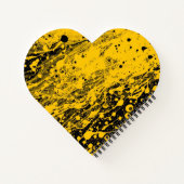 Carnet Projections de peinture noire et jaune (Dos)