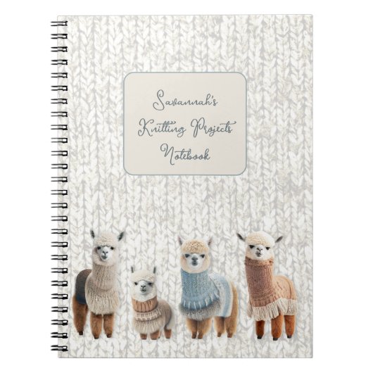 Carnet Projets de tricot alpacas (Devant)