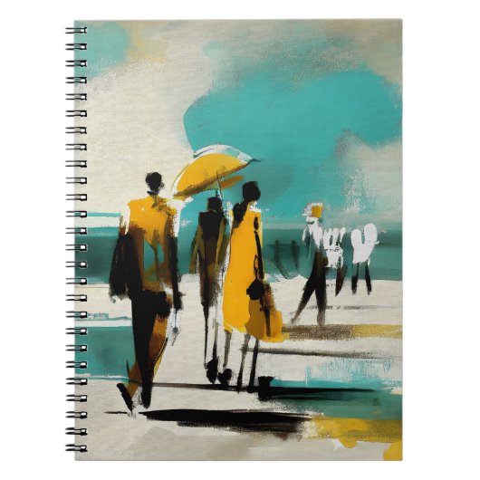 Carnet Promenade ensoleillée – Figures abstraites dans un (Devant)