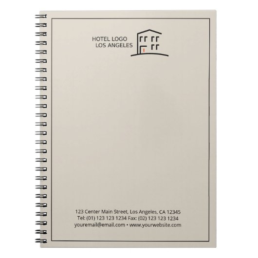 Carnet promotionnel du logo d'entreprise personnal (Devant)