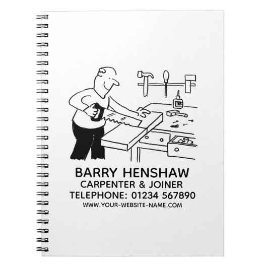 Carnet promotionnel du menuisier et menuisier (Devant)