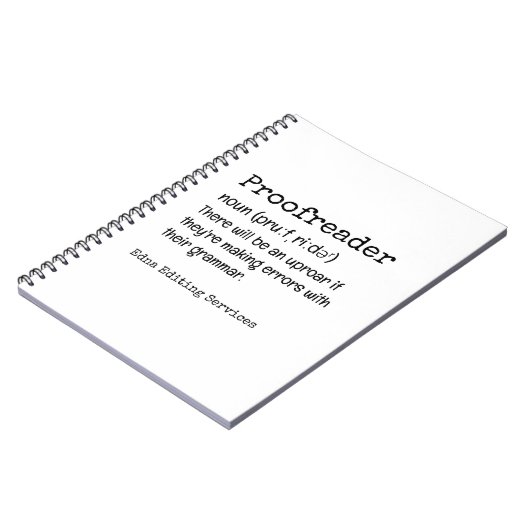 Carnet PROOFREADER Fun Definition Ils sont leur (Côté gauche)