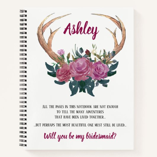 Carnet Proposition alternative de Bridesmaid | ordinateur (Devant)