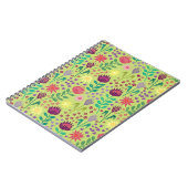 Carnet Protea Floral Block Imprimer Millefleur vert pâle (Côté gauche)