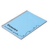 Carnet Protection bleue personnalisée de griffonnage (Côté gauche)