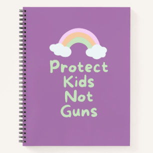 Carnet Protéger les enfants non les armes à feu Word Art