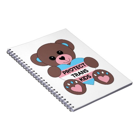 Carnet Protéger Trans Kids Pride Drapeau Teddy Bear (Côté Droit)