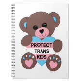 Carnet Protéger Trans Kids Pride Drapeau Teddy Bear (Devant)