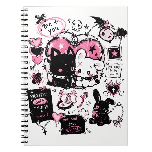 Carnet Protégez les choses douces Pastel Goth Anime (Devant)
