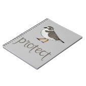 Carnet Protégez l'oiseau de pluvier sifflant (Côté gauche)