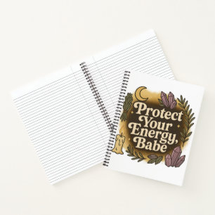 Carnet Protégez Votre Énergie, Babe Bougie Sorcière Rétro