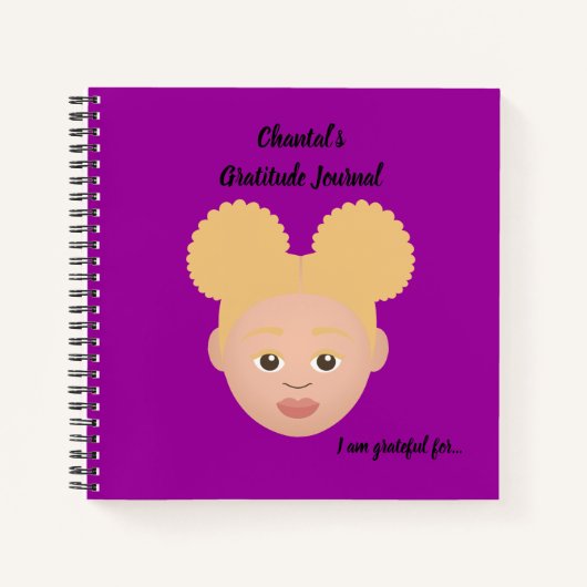 Carnet #Proud2BNaturalMe Journaux de Gratitude personnali (Devant)