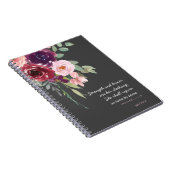 Carnet Proverbes de force et d'honneur 31 Floral rose et  (Côté Droit)