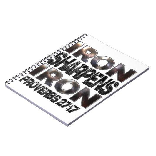 Carnet Proverbs 27-17 Iron sharpens Iron (Côté gauche)