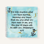 Carnet Psalm Philippians biblical quote (Devant)