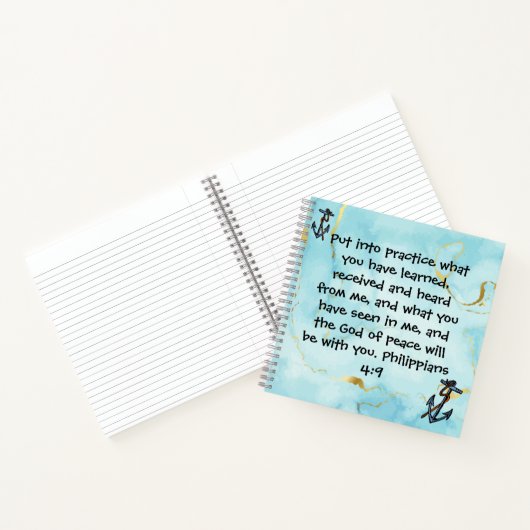 Carnet Psalm Philippians biblical quote (Intérieur)