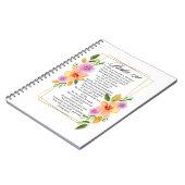 Carnet Psaume 121 Cadre géométrique floral (Côté gauche)