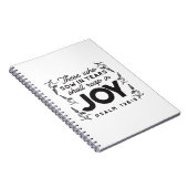 Carnet Psaume 126:5 Typographie des Écritures – Moissonne (Côté Droit)