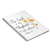 Carnet Psaume 23:1 Le Seigneur est mon Berger Fleur Jaune (Côté Droit)