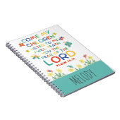 Carnet Psaume 34:11 joli verset biblique pour les enfants (Côté Droit)