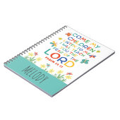 Carnet Psaume 34:11 joli verset biblique pour les enfants (Côté gauche)