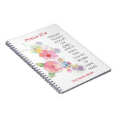 Carnet Psaume 37 Bible de dévotion florale pour femmes Jo (Côté Droit)