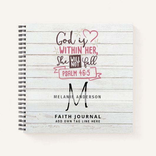 Carnet Psaume 46.5 Dieu est en elle, elle ne tombera pas (Devant)