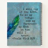 Carnet Psaume 91:2 KJV Bible Verse (Dos)