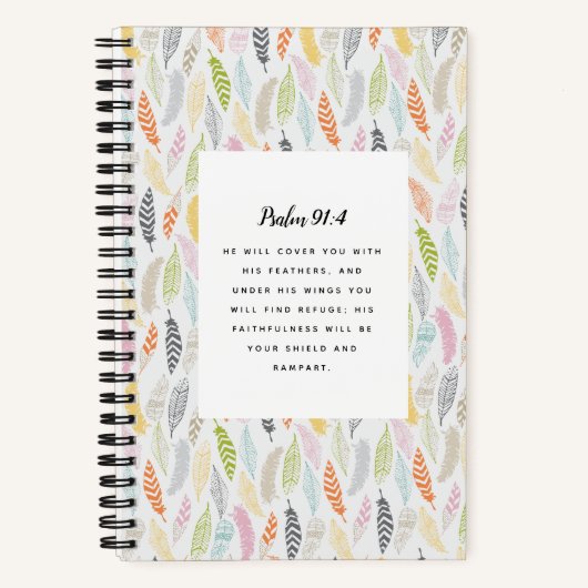 Carnet Psaume 91:4 Écriture (Recto)