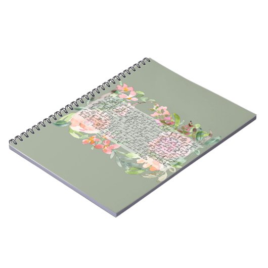 Carnet Psaume 91 aquarelle écriture art (Côté gauche)